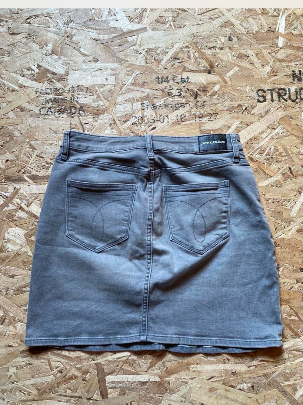 Calvin Klein Jeans Gray Denim Mini Skirt